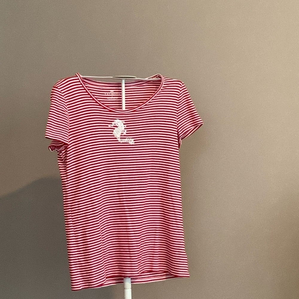 Talbots beaded seahorse tee. Worn a few‎ times